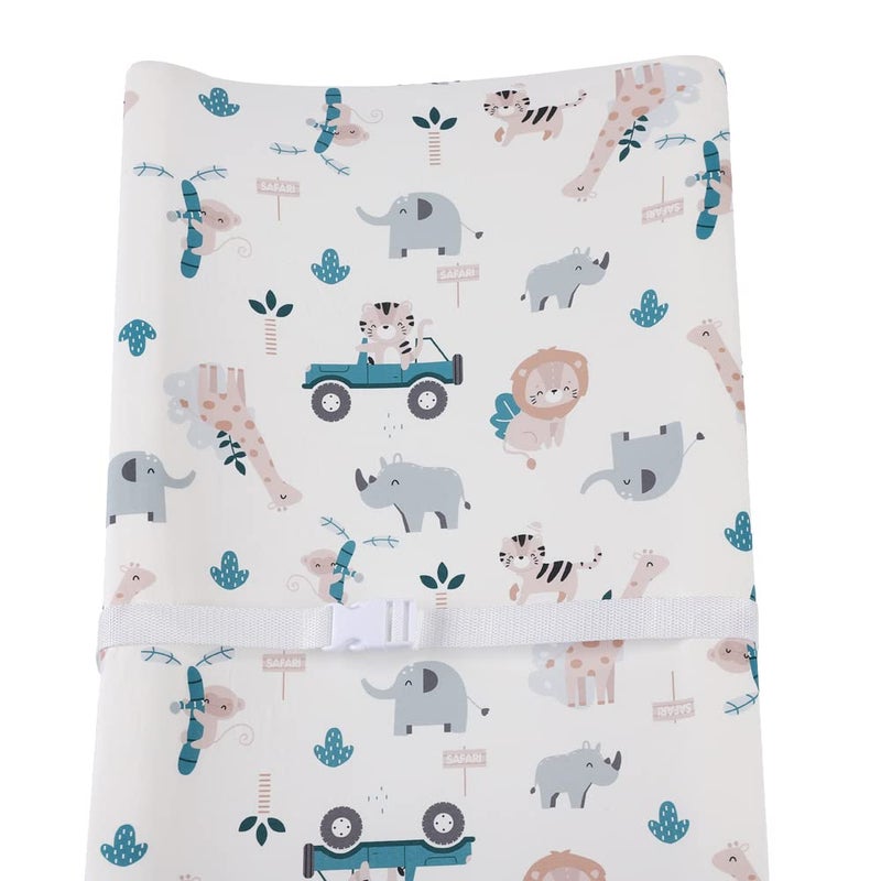 Tontukatu Changing Pad Cover Set 3 Pack Jersey Knit Ultra Soft for Baby Boys Girls Elephant Tiger/Fox/Grey - Image 2